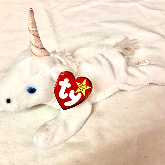 ***SOLD***TY Beanie Babies MYSTIC the Unicorn 4007 Course Mane Iridescent Horn - Picture 2 of 7